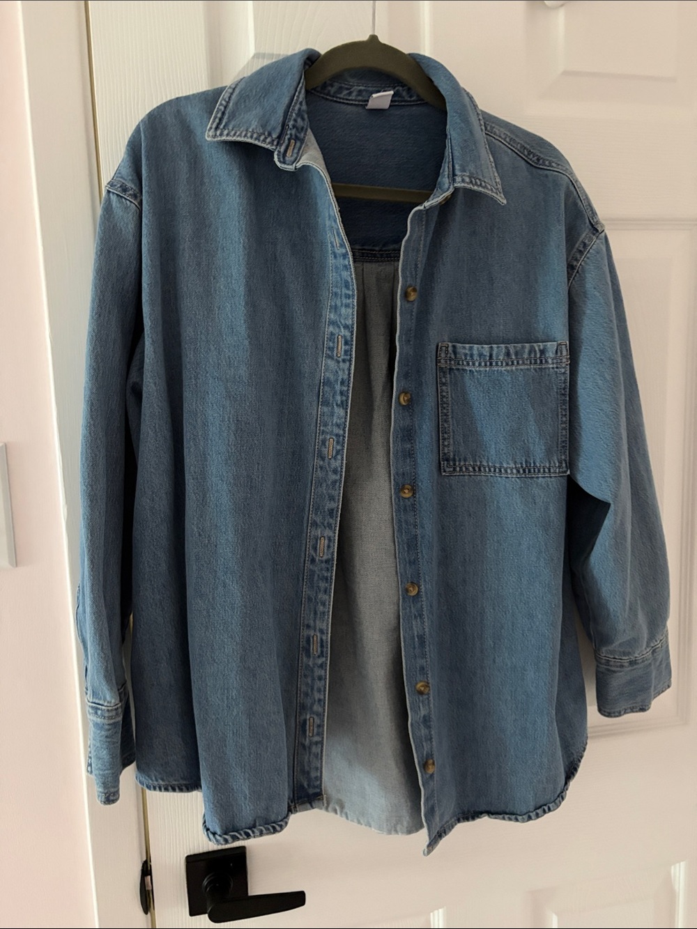 OLD Navy- Light Blue Denim Button-Up Shirt S Petite
